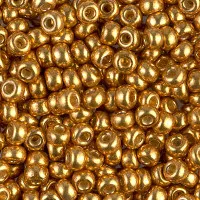 Duracoat Galvanised Yellow Gold Miyuki size 6/0 Colour 4203, 20g approx.