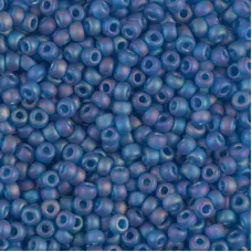 Transparent Capri Blue Matte AB Miyuki Size 8/0 seed beads, Colour 0149FR, 22gm
