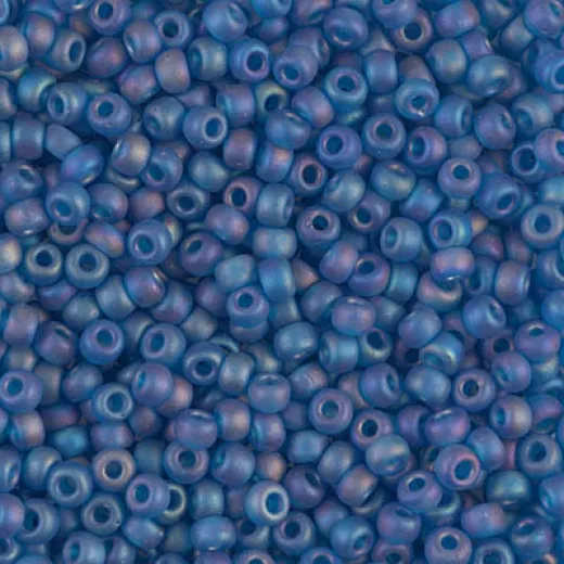 Transparent Capri Blue Matte AB Miyuki Size 8/0 seed beads, Colour 0149FR, 22gm Transparent Capri Blue Matte AB Miyuki Size 8/0 seed beads, Colour 0149FR, 22gm
