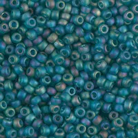 Matte Transparent Teal AB  Miyuki Size 8/0 seed beads, Colour  2405FR, 22gm