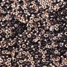 Black Capri Gold, Miyuki 11/0 Union Seed Beads, Colour 55034, Approx. 22g 