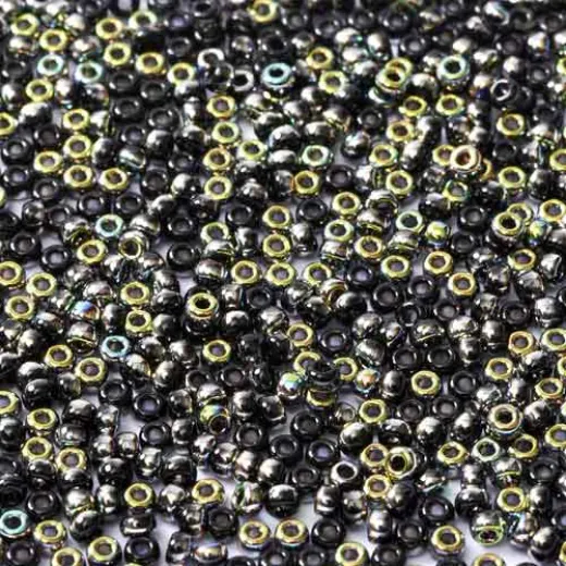 Black Vitrail, Miyuki 11/0 Union Seed Beads, Colour 55038, Approx. 22g Black Vitrail, Miyuki 11/0 Union Seed Beads, Colour 55038, Approx. 22g
