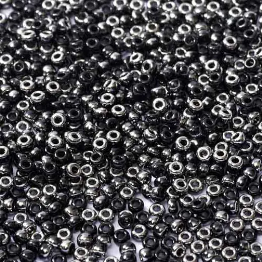 Jet Chrome, Miyuki 11/0 Union Seed Beads, Colour 55037, Approx. 22g Jet Chrome, Miyuki 11/0 Union Seed Beads, Colour 55037, Approx. 22g