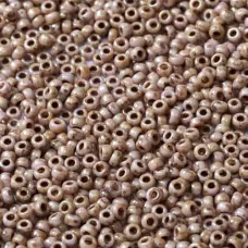White Opaque Lila Gold Luster, Miyuki 11/0 Union Seed Beads, Colour 402/15695, A...
