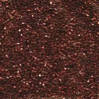 Transparent Red Metallic Luster, Colour Code 0116, Size 11/0 Cut Miyuki Delica Beads, 5.2g approx.