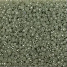 Sage Translucent Miyuki 11/0 Seed Beads, Approx 22g, Colour 2375