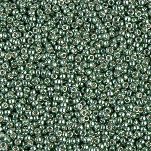Sea Green Galvanised Duracoat Miyuki Seed Beads, Colour 4215, 100g approx. Sea Green Galvanised Duracoat Miyuki Seed Beads, Colour 4215, 100g approx.