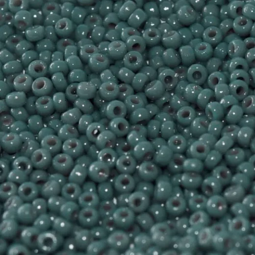 Opaque Eucalyptus Duracoat Miyuki 15/0 Seed Beads, Colour 4481, 100g approx. Opaque Eucalyptus Duracoat Miyuki 15/0 Seed Beads, Colour 4481, 100g approx.