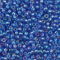 Silver Lined Sapphire AB Miyuki Size 8/0 seed beads, Colour  1019, 22gm