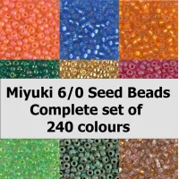 Complete set of Miyuki Size 6/0 Seed Beads - 240 colours