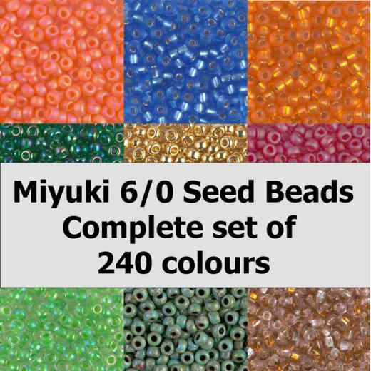 Complete set of Miyuki Size 6/0 Seed Beads - 240 colours Complete set of Miyuki Size 6/0 Seed Beads - 240 colours