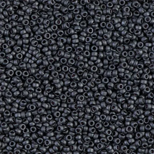 Matte Metallic Slate Miyuki 15/0 Seed Beads, 8.2g, Colour 2065 Matte Metallic Slate Miyuki 15/0 Seed Beads, 8.2g, Colour 2065