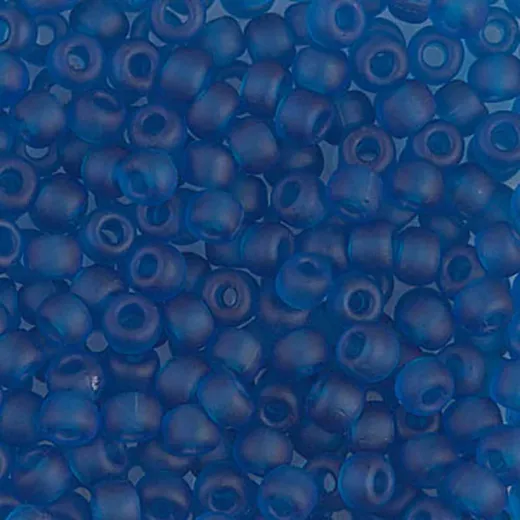Matte Transparent Capri Blue, Colour 0149F Miyuki 6/0 Seed Beads, 20g approx.