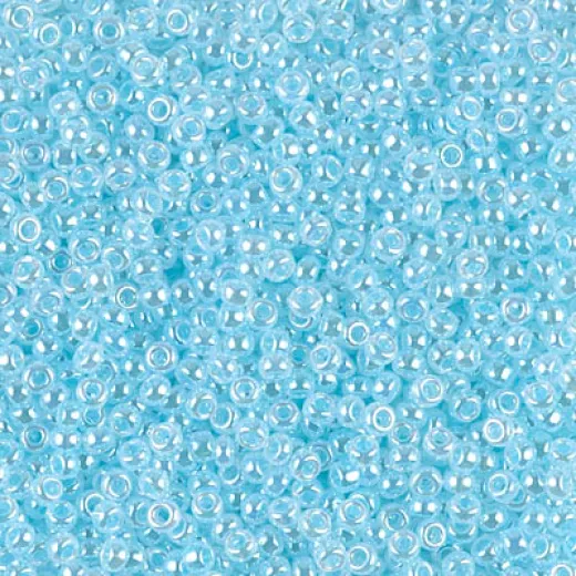 Light Aqua Ceylon Miyuki size 6/0 Colour 0522, 20g approx. Light Aqua Ceylon Miyuki size 6/0 Colour 0522, 20g approx.