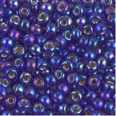 Cobalt AB Silver lined Miyuki size 6/0 Colour 1020, 20g approx.