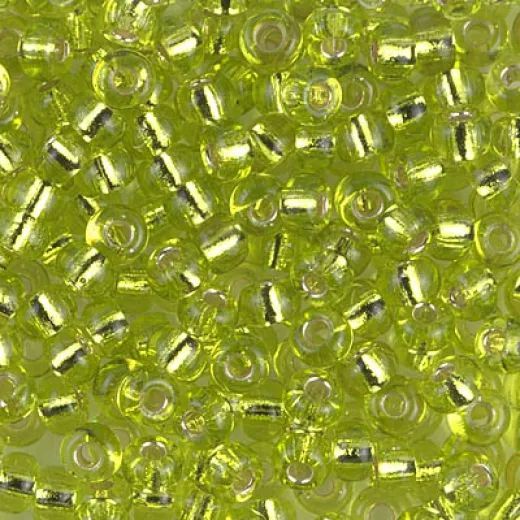 Chartreuse Silver Lined, Colour 0143S Miyuki 6/0 Seed Beads, 20g approx. Chartreuse Silver Lined, Colour 0143S Miyuki 6/0 Seed Beads, 20g approx.