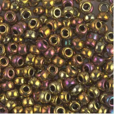 Metallic Gold Iris Miyuki size 6/0 Colour  0462, 20g approx.