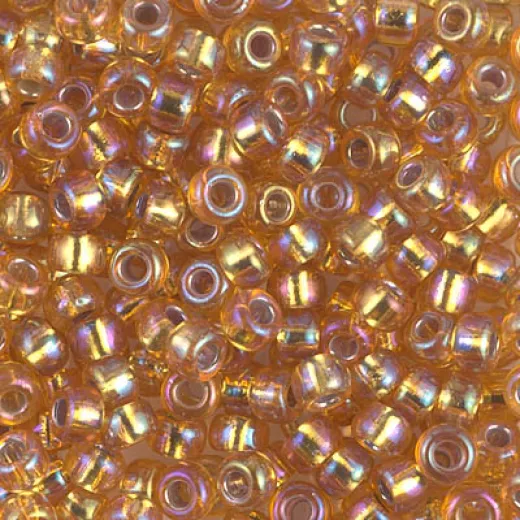 Silver Lined Dark Gold AB Miyuki size 6/0 Colour 1004, 250g Silver Lined Dark Gold AB Miyuki size 6/0 Colour 1004, 250g
