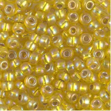 Silver Lined Yellow AB Miyuki size 6/0 Colour 1006, 20g