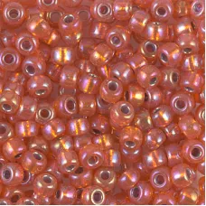 Silver Lined Orange AB Miyuki size 6/0 Colou 1008, 20g