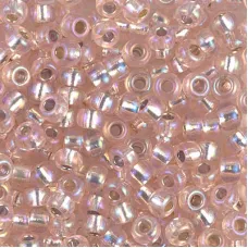 Silver Lined Light Blush AB Miyuki size 6/0 Colour 1023, 20g approx.