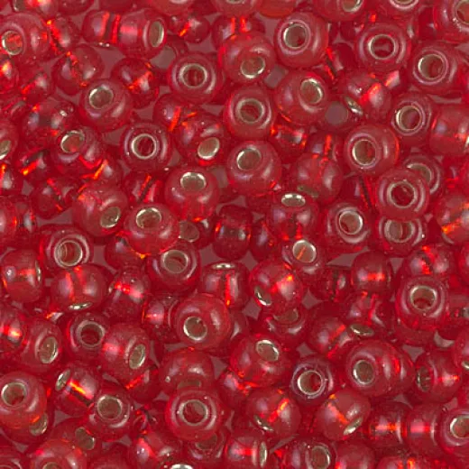 Silver Lined Red, Colour 0140S Miyuki 6/0 Seed Beads, 20g approx. Silver Lined Red, Colour 0140S Miyuki 6/0 Seed Beads, 20g approx.