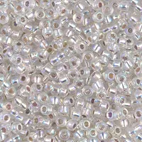 Crystal AB Miyuki size 6/0 Colour  1001, 20g
