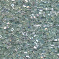 Size 8/0 Miyuki Cut Seed Beads, Seafoam Lined Crystal AB, Colour 2780, Approx 20 Grams