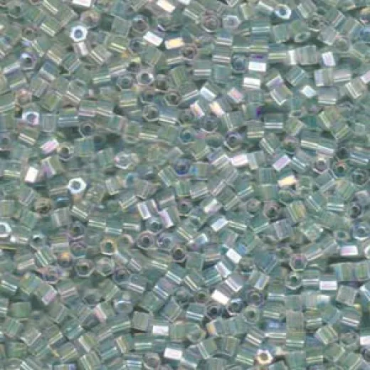 Size 8/0 Miyuki Cut Seed Beads, Seafoam Lined Crystal AB, Colour 2780, Approx 20 Grams Size 8/0 Miyuki Cut Seed Beads, Seafoam Lined Crystal AB, Colour 2780, Approx 20 Grams