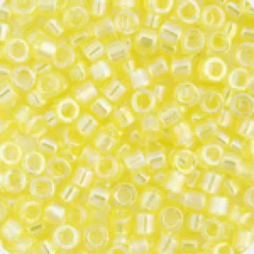 DBM0171 Yellow Transparent AB, Size 10/0 Miyuki Delica Beads, Colour code -171 - 50g Bag DBM0171 Yellow Transparent AB, Size 10/0 Miyuki Delica Beads, Colour code -171 - 50g Bag