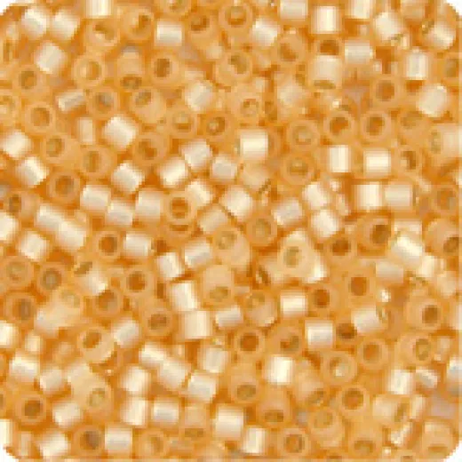 DBM0621 Apricot Alabaster/Opal Silver Lined-Dyed, Size 10/0  Miyuki Delica Beads, Colour 621 - 50g Bag