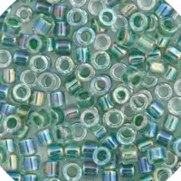 DBM0060 Green Lime AB Lined-Dyed, Size 10/0  Miyuki Delica Beads, Colour code -60 - Approx. 5.2g