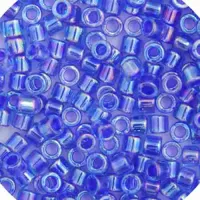 DBM0063 Blue Violet AB Lined-Dyed, Size 10/0  Miyuki Delica Beads, Colour code -63 - Approx. 5.2g