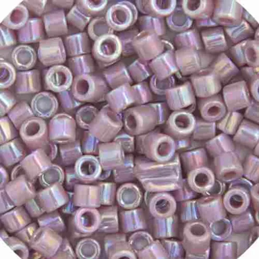 DBM0158 Lilac Opaque AB, Size 10/0 Miyuki Delica Beads, Colour code -158 - Approx. 5.2g DBM0158 Lilac Opaque AB, Size 10/0 Miyuki Delica Beads, Colour code -158 - Approx. 5.2g
