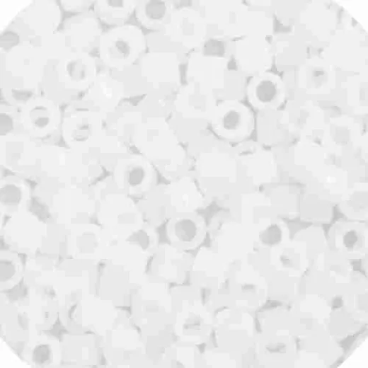 DBM0200 Chalk White Opaque, Size 10/0  Miyuki Delica Beads, Colour code -200 - Approx. 5.2g