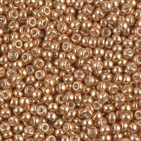 Yellow Gold Galvanized Miyuki Size 6/0 Colour  1053, 250gm