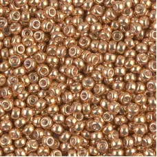 Yellow Gold Galvanized Miyuki Size 8/0 seed beads, Colour  1053, 250gm