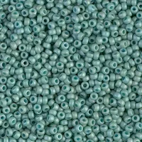 Matted Opaque Sea Foam Luster Miyuki 8/0 Seed Beads, 22g, Colour 2028