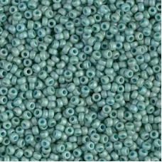 Matted Opaque Sea Foam Luster Miyuki 8/0 Seed Beads, 22g, Colour 2028
