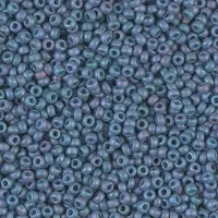 Matted Metallic Steel Blue Luster Miyuki 8/0 Seed Beads, 22g, Colour 2030
