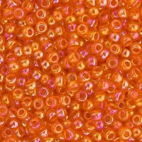 Transparent Orange AB, Miyuki Size 8/0 seed beads, Colour 0253, 22gm