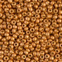Matte Duracoat Galvanized Yellow Gold Miyuki 8/0 Seed Beads, 22g, Colour 4203F