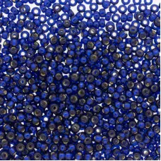 Silver Lined Navy Blue Duracoat Size 8/0 seed beads,, Colour 4281, 22gm