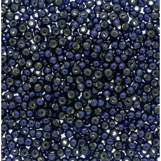 Silver Lined Dark Navy Blue Duracoat Size 8/0 seed beads,, Colour 4282, 22gm Silver Lined Dark Navy Blue Duracoat Size 8/0 seed beads,, Colour 4282, 22gm