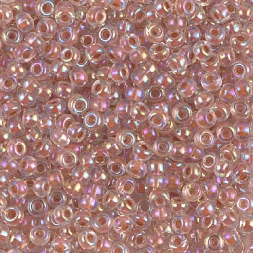 Dark Peach Lined Crystal AB Miyuki 8/0 seed beads colour 0275, 22Grms approx. Dark Peach Lined Crystal AB Miyuki 8/0 seed beads colour 0275, 22Grms approx.