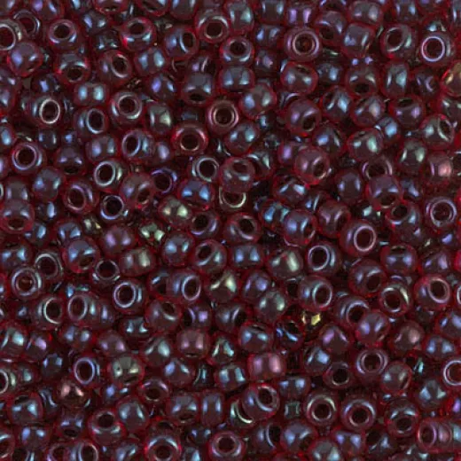 Garnet Lined Ruby AB Miyuki Size 8/0 seed beads, Colour 0367, 22gm Garnet Lined Ruby AB Miyuki Size 8/0 seed beads, Colour 0367, 22gm