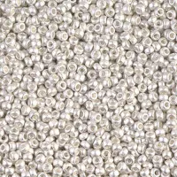 Matt Bright Sterling Silver Plated  Miyuki 15/0 Seed Beads, 3.3g, Colour 0961F
