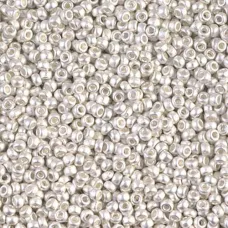 Matt Bright Sterling Silver Plated  Miyuki 15/0 Seed Beads, 3.3g, Colour 0961F