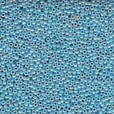 Opaque Light Blue Luster Miyuki 15/0 Seed Beads, 8.2g, Colour 0433