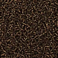 Dark Topaz (Root Beer) Silver Lined Miyuki Size 15 Seed Beads, Colour 0005D, 8.2gm Approx.